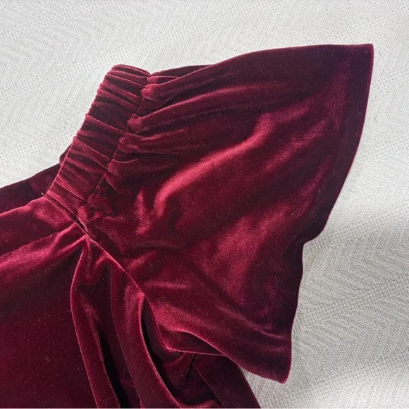 💜White House Black Market Rich Burgundy Velvet Top - Picture 9 of 10